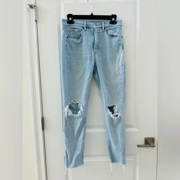 Loft high rise skynny  ankle distressed ankle jeans size 6 - Picture 1 of 6